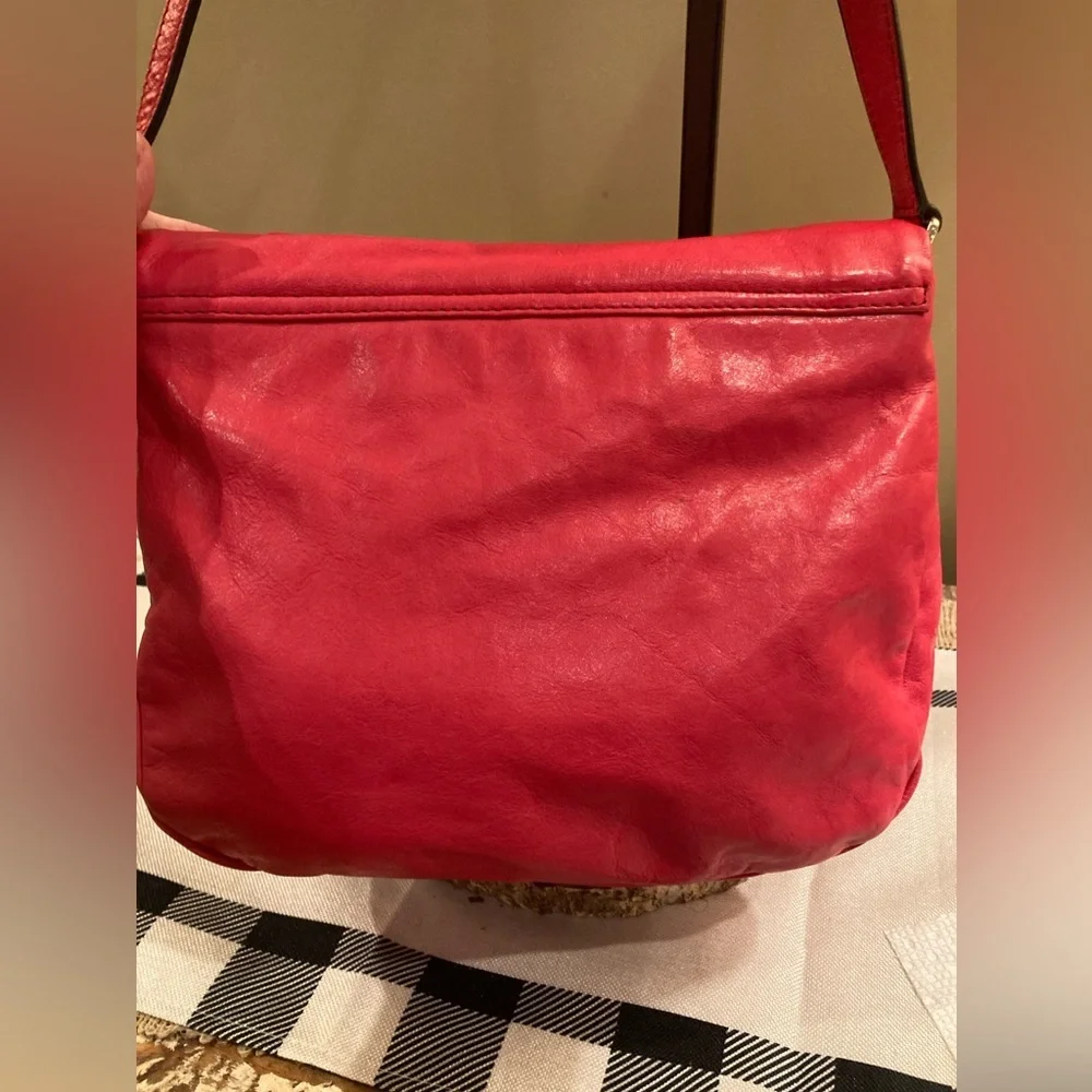 Marc Jacobs Leather MARChive‎ Crossbody Front Flap Bag $398 Shoulder Purse Pink
